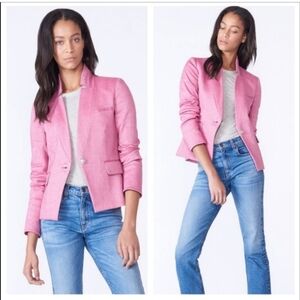Veronica Beard Pink Linen Farley Dickey Jacket Blazer Size 12 Celebrity